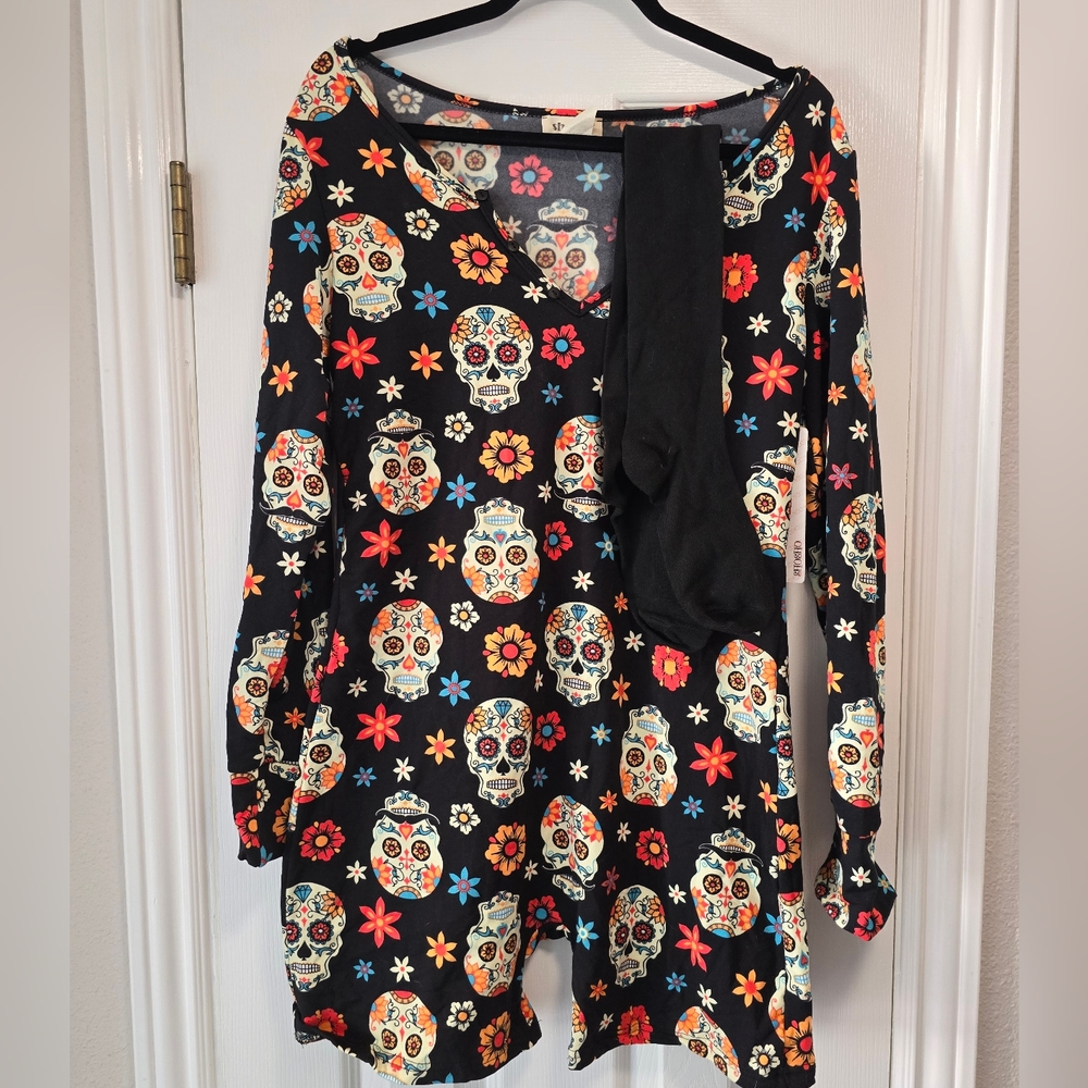 Sugar Skull Romper size XL